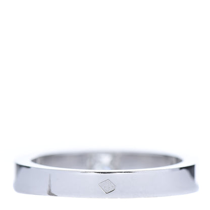 Cartier 18K White Gold Diamond .25ct Tank Solitaire Engagement Ring 50 5.25 3 of 5