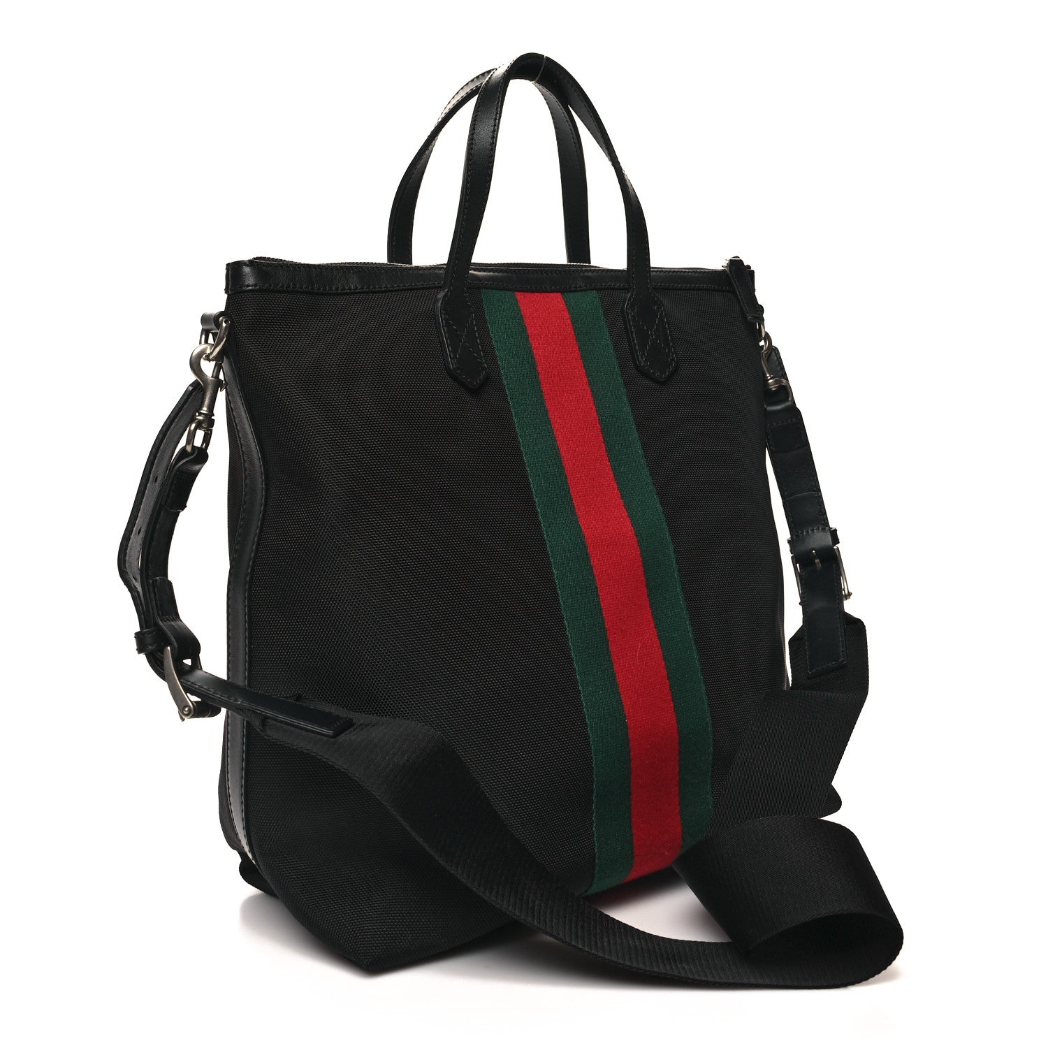 Gucci Techno Canvas Web Vertical Tote Black 3 of 10