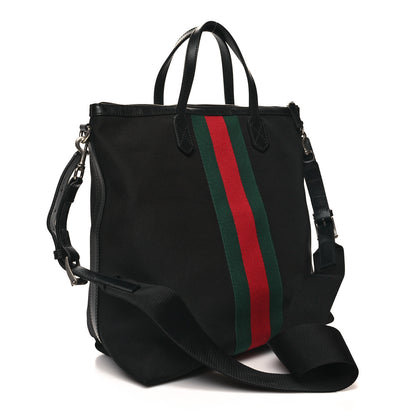 Gucci Techno Canvas Web Vertical Tote Black 3 of 10