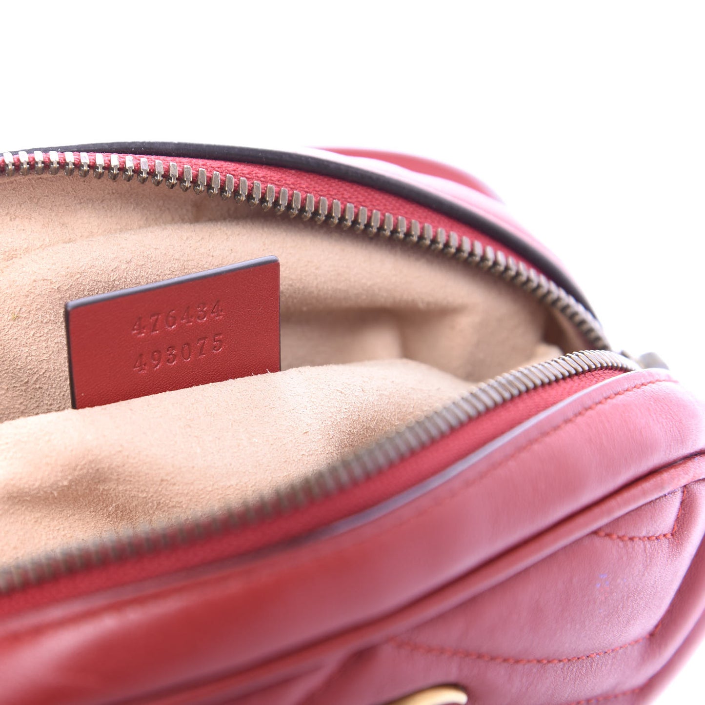 Calfskin Matelasse GG Marmont Belt Bag 75 30 Hibiscus Red