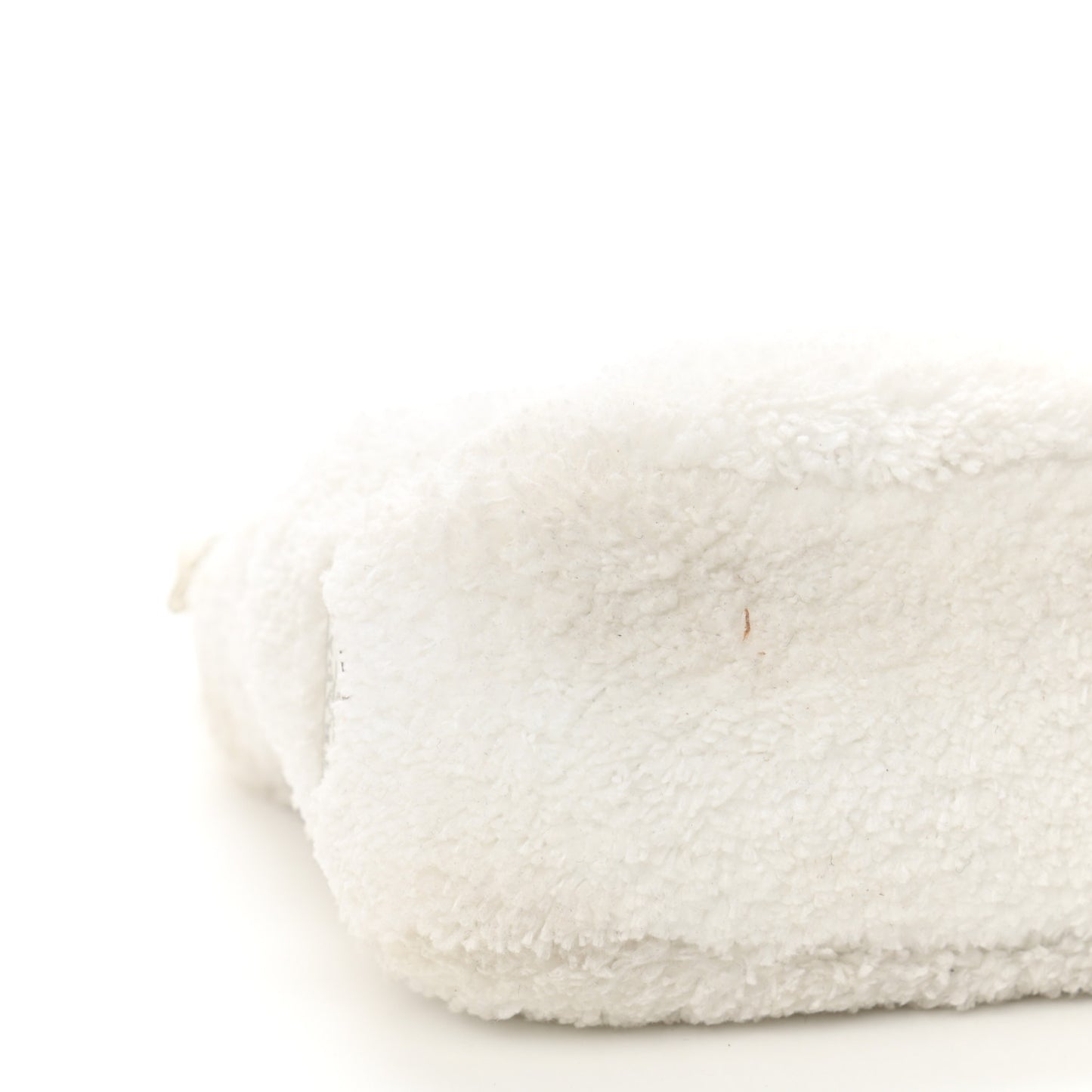 Terry Cloth Mini Re-Edition 2000 Bag White Black