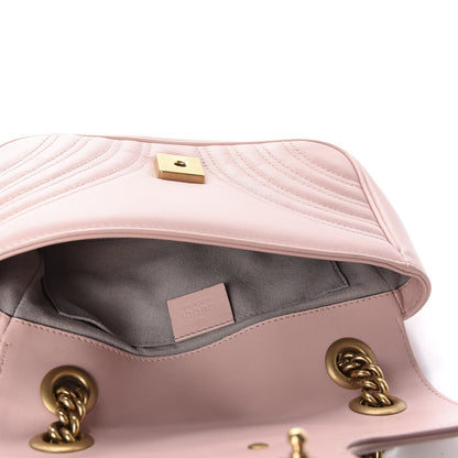Gucci Calfskin Matelasse Mini GG Marmont Shoulder Bag Perfect Pink 5 of 11