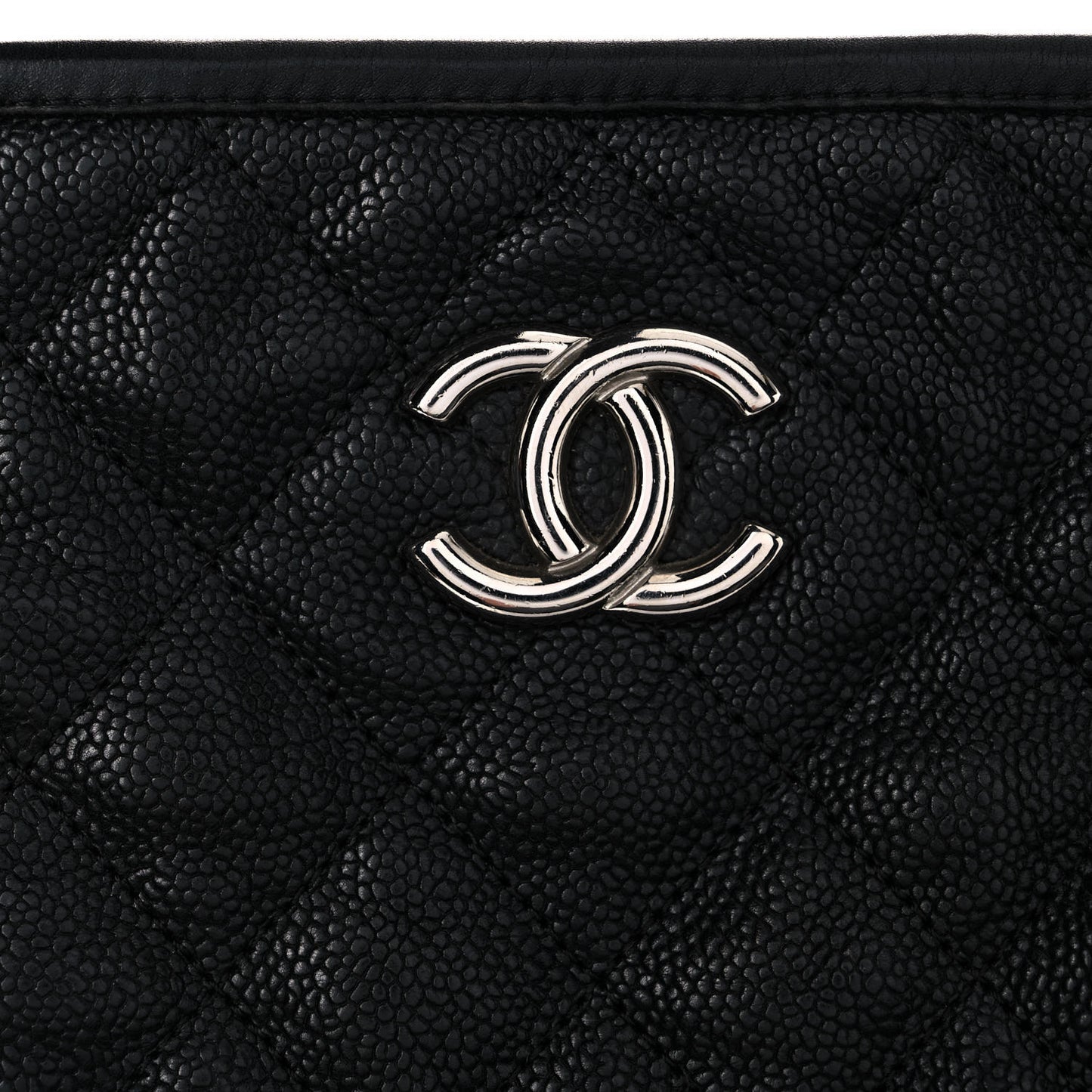 Caviar Quilted French Riviera Shouler Bag Black