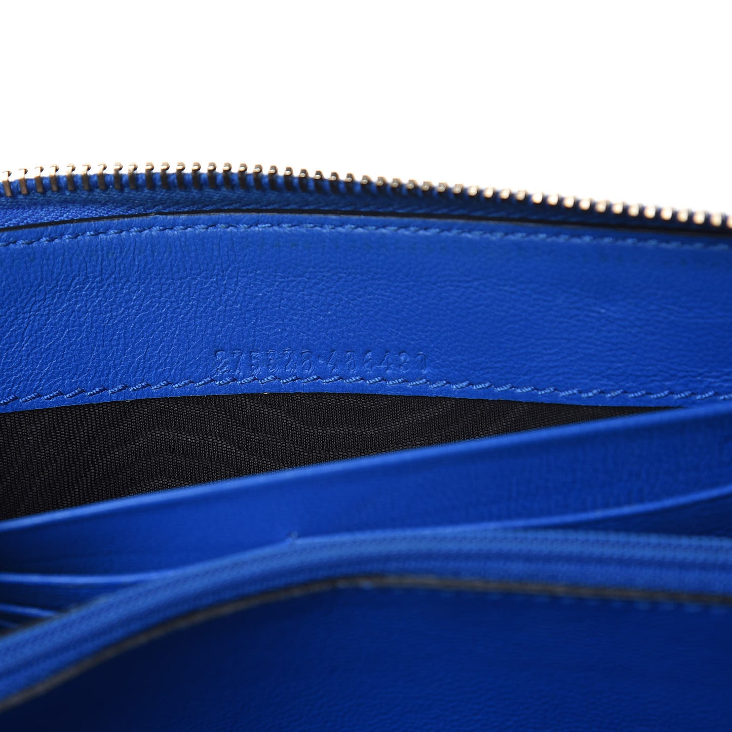Nappa Skull Continental Zip Wallet Blue