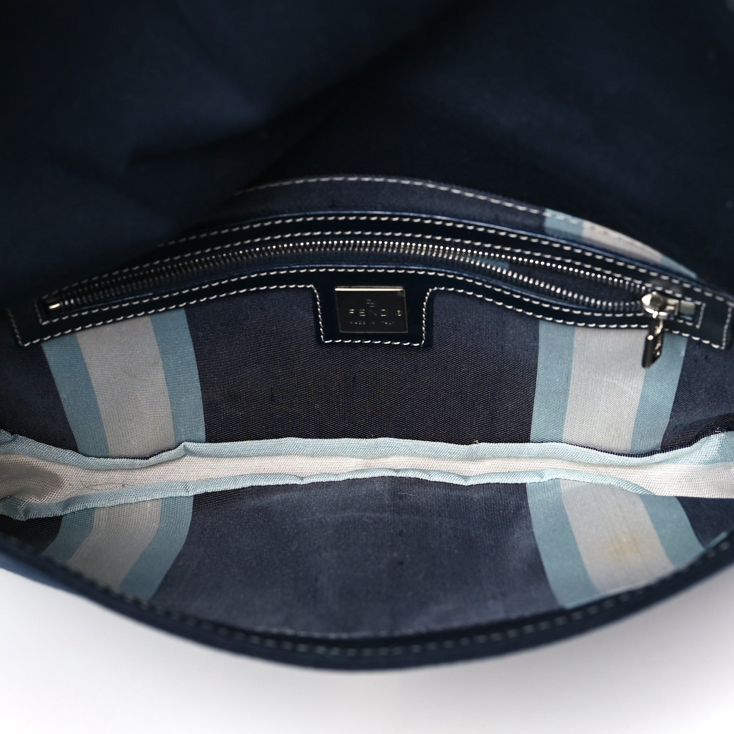 Fendi Denim Baguette Blue 5 of 8
