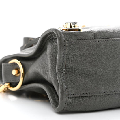 Balenciaga Chevre Gold Metallic Edge Hardware Mini City Gris Acier 8 of 9
