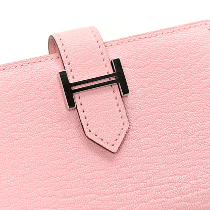 Hermes Chevre Mysore Bearn Card Holder Wallet Rose Sakura 8 of 10