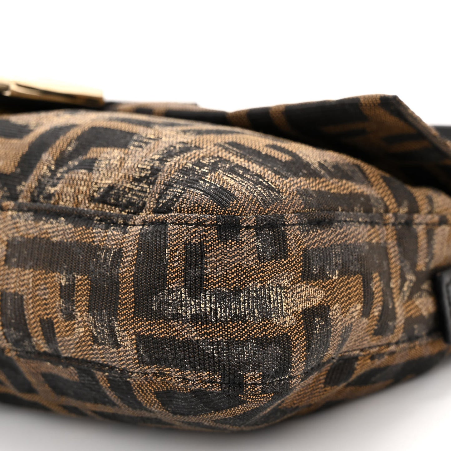 Zucca Lizard Floral Print Baguette Tobacco