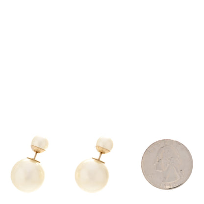 Christian Dior Pearl Mise En Dior Tribal Earrings Gold 2 of 5