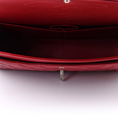 Chanel Caviar Quilted Jumbo Double Flap Red 5 of 10