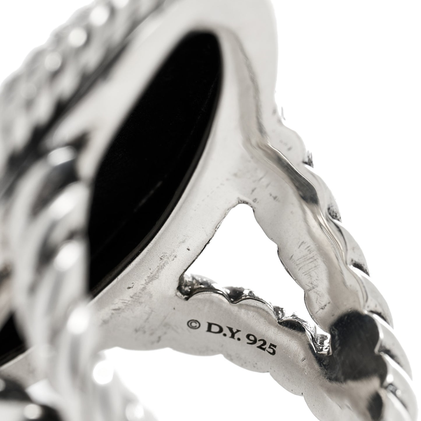 Sterling Silver Diamond Cable Coil Ring 54 7
