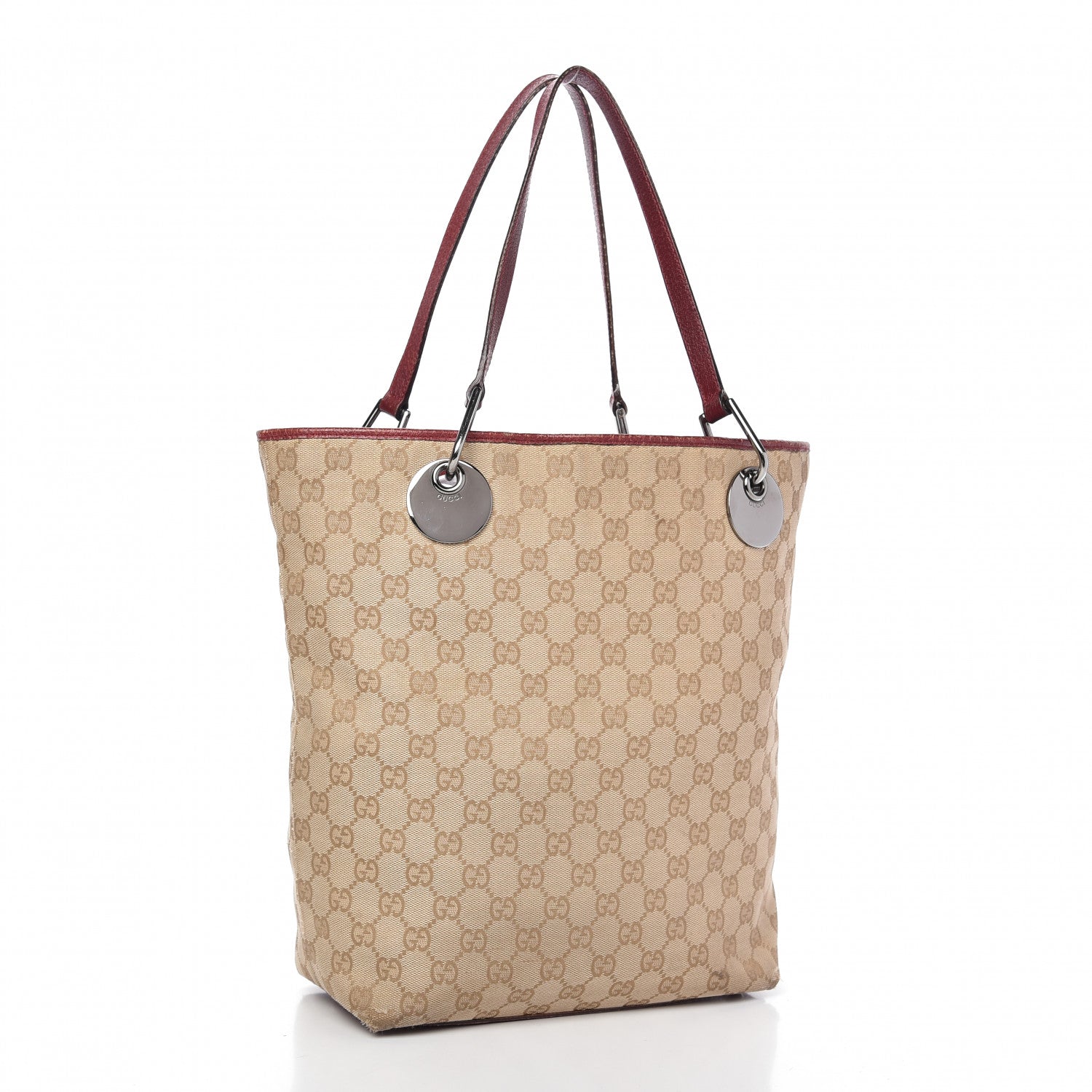 Gucci Monogram Large Eclipse Tote Red 3 of 15