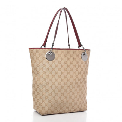 Gucci Monogram Large Eclipse Tote Red 3 of 15