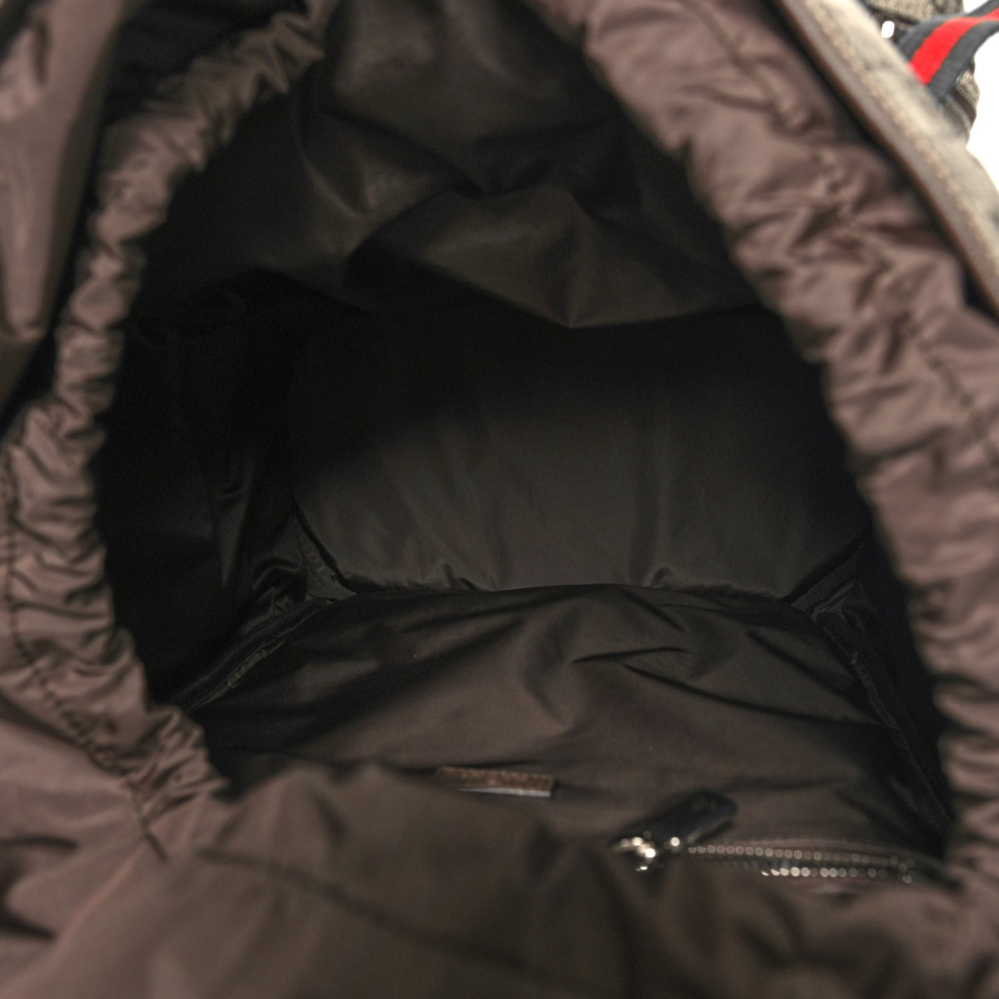 GG Supreme Monogram Web Backpack Beige Ebony