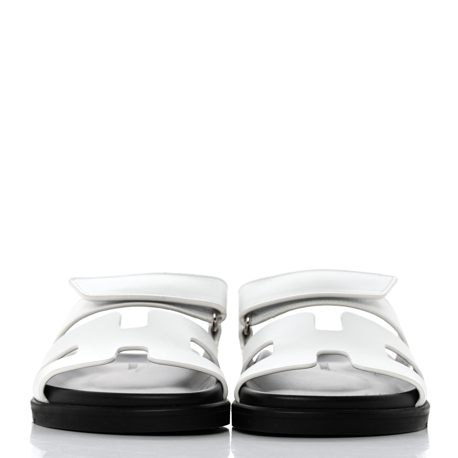 Hermes Calfskin Womens Chypre Sandals 35 White 2 of 9