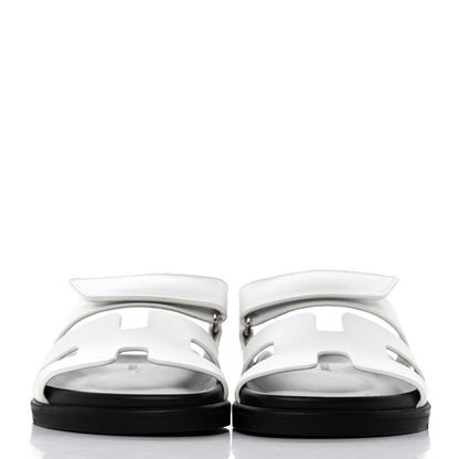 Hermes Calfskin Womens Chypre Sandals 35 White 2 of 9