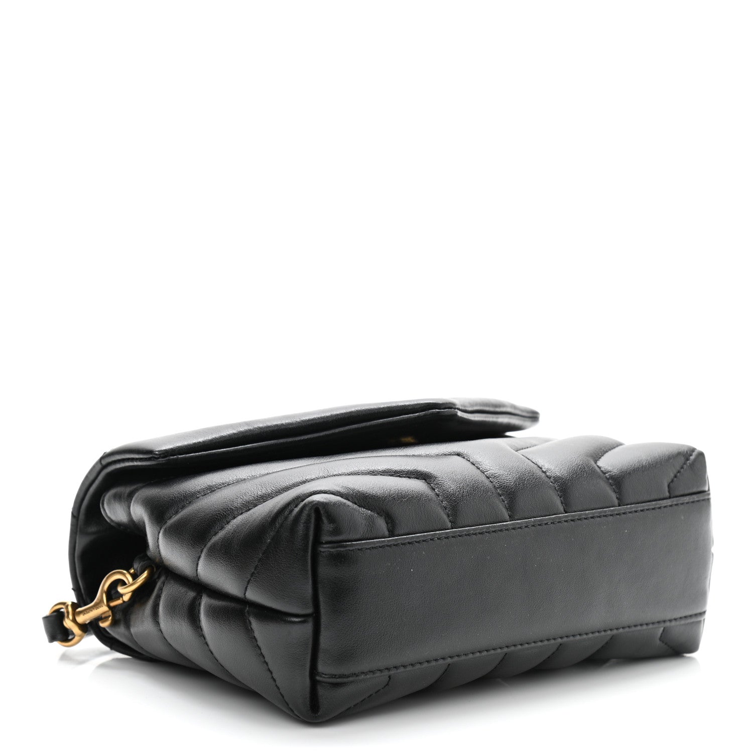 Saint Laurent Calfskin Y Quilted Monogram Toy Loulou Crossbody Bag Black 5 of 21