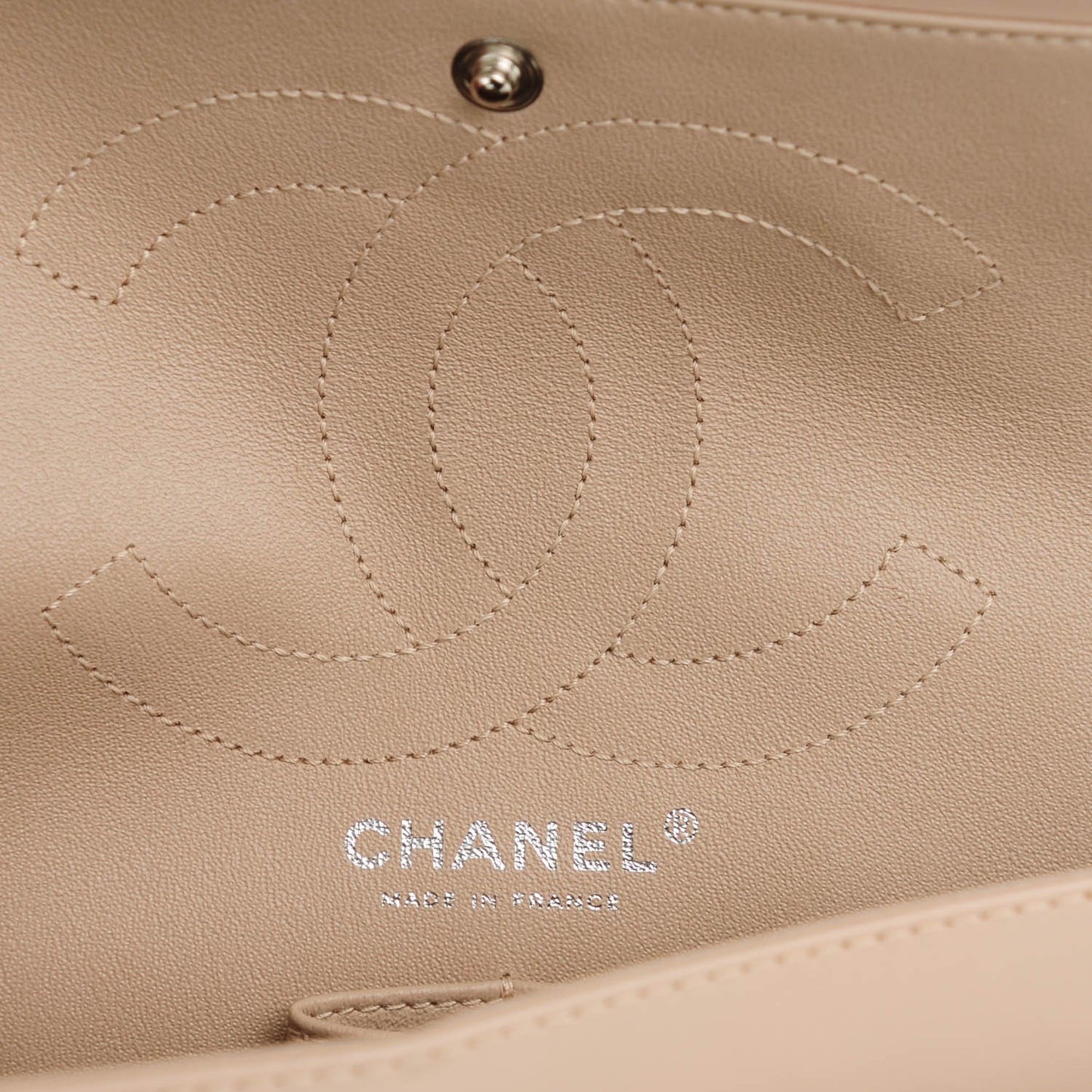 Patent Quilted 2.55 Reissue 226 Flap Beige