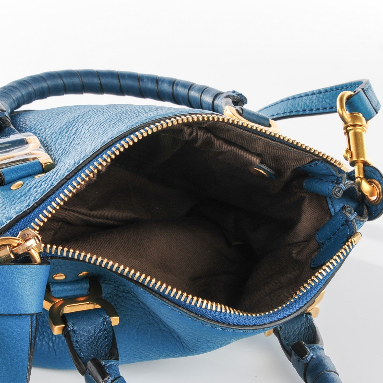 Chloe Calfskin Mini Marcie Satchel Laguna Blue 5 of 9