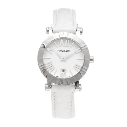 Tiffany Stainless Steel Alligator 30mm Atlas Quartz Watch 1 of 4