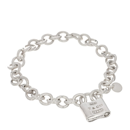 Tiffany Sterling Silver 1837 Lock Charm Bracelet 1 of 3
