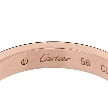 Cartier 18K Pink Gold Diamond 3mm C De Cartier Wedding Band Ring 56 7.75 6 of 7