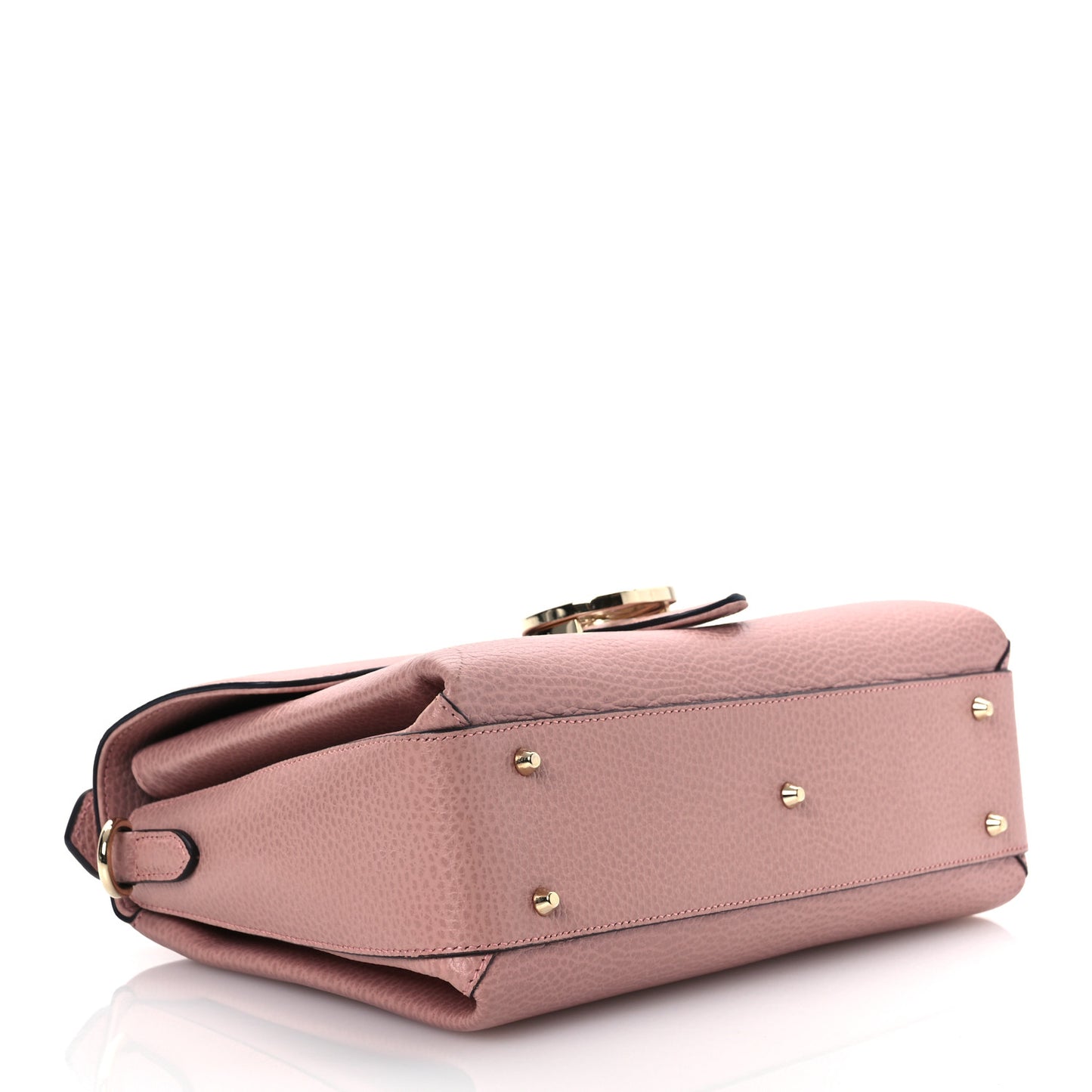 Dollar Calfskin Interlocking G Top Handle Shoulder Bag Soft Pink