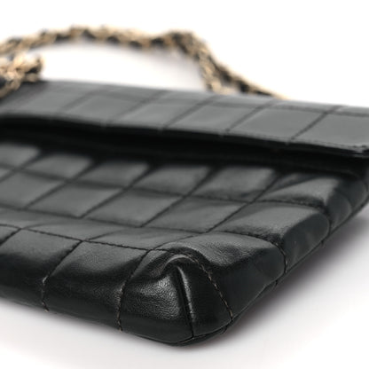 Chanel Lambskin Chocolate Bar Mademoiselle Flap Shoulder Bag Black 10 of 11