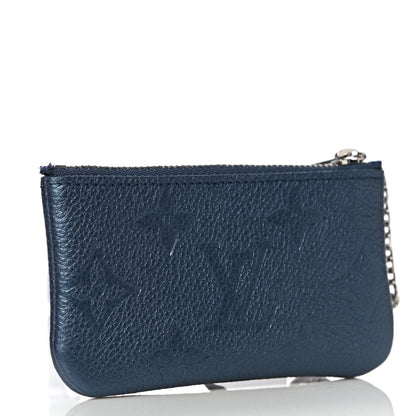 Louis Vuitton Metallic Empreinte Monogram Giant Key Pouch Navy Nacre 3 of 12