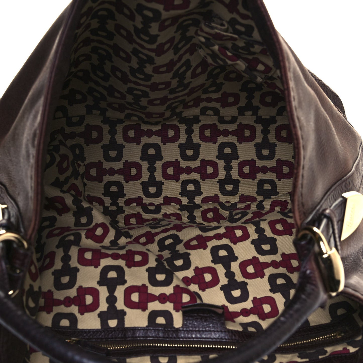 Calfskin Guccissima Trim Large Signoria Hobo Dark Brown