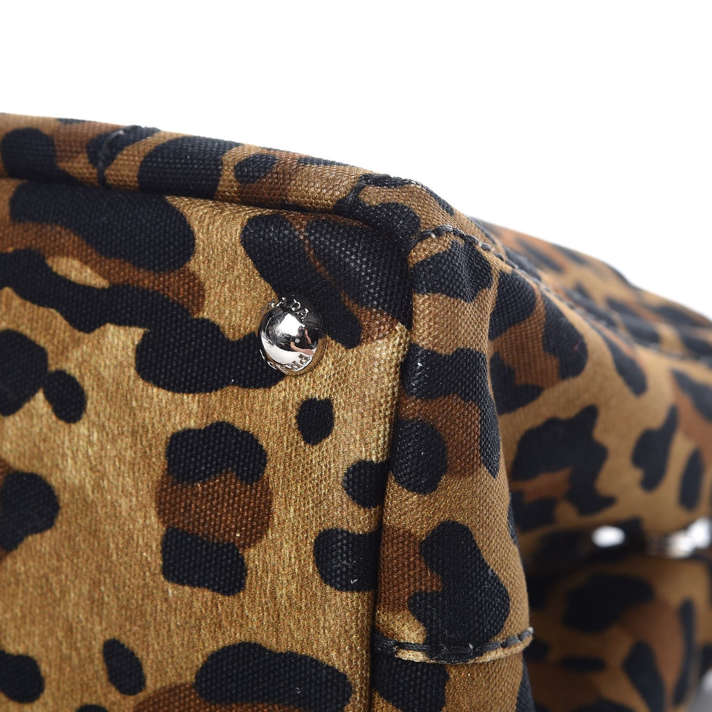 Canvas Leopard Print Small Tote Miele
