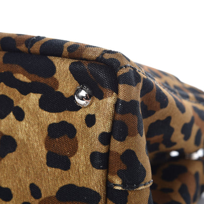 Prada Canvas Leopard Print Small Tote Miele 11 of 13
