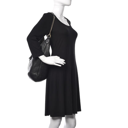 Gucci Pebbled Calfskin Medium Soho Chain Hobo Black 2 of 16