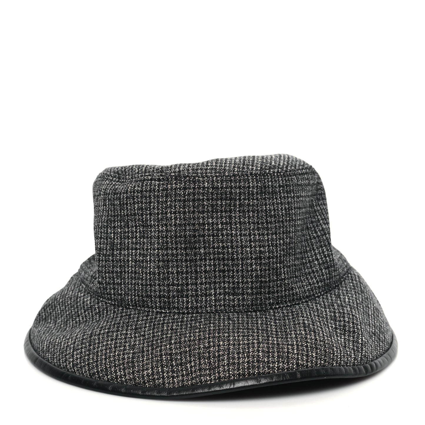 Wool Nylon GG Monogram Reversible Bucket Hat XL Black Grey