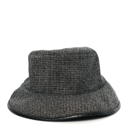 Gucci Wool Nylon GG Monogram Reversible Bucket Hat XL Black Grey 4 of 13