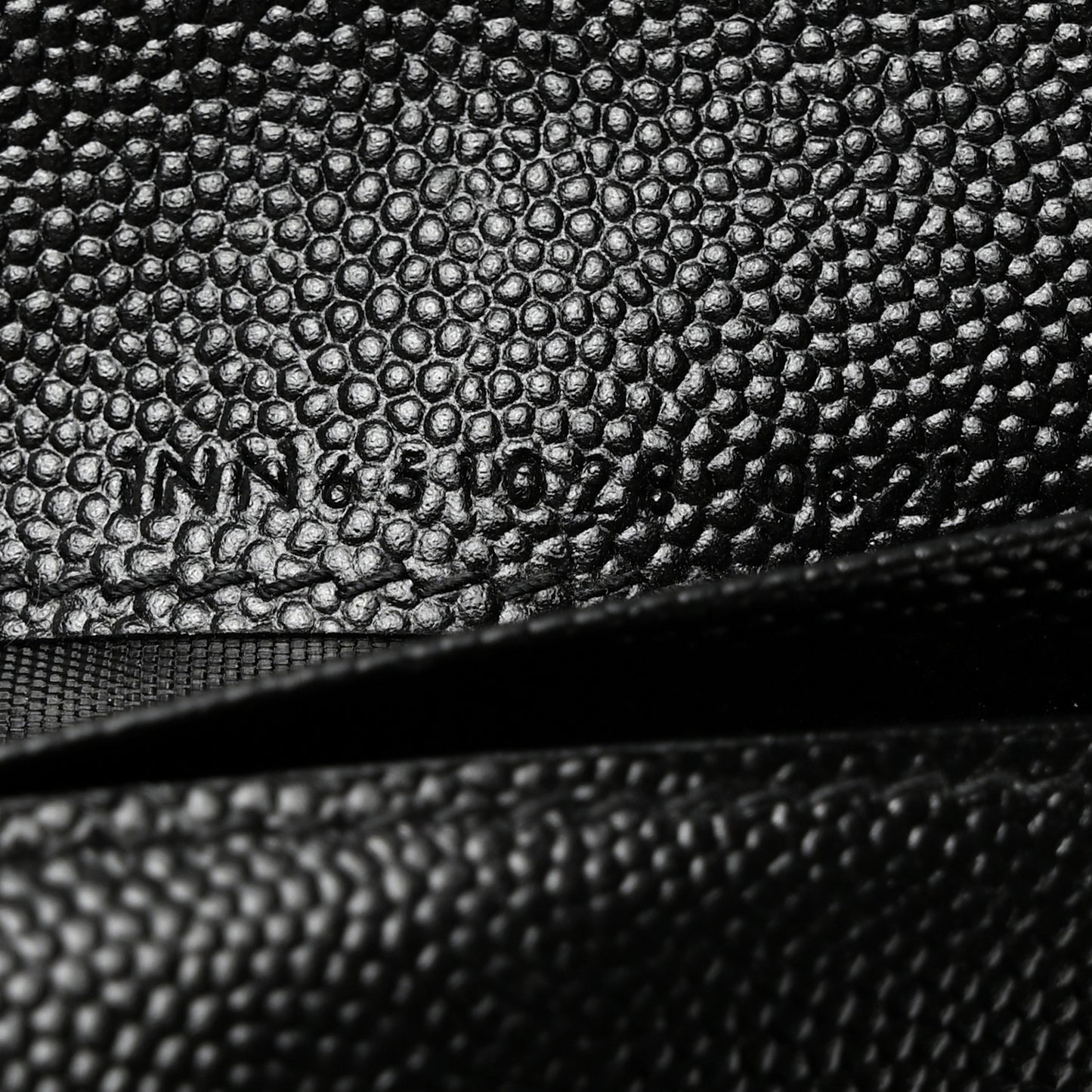 Grain De Poudre Mixed Matelasse Triquilt Monogram Compact Tri Fold Wallet Black