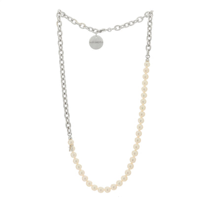 Mikimoto X COMME DE GARCON Sterling Silver Akoya Pearl 6-6.5mm Strand Necklace 2 of 7