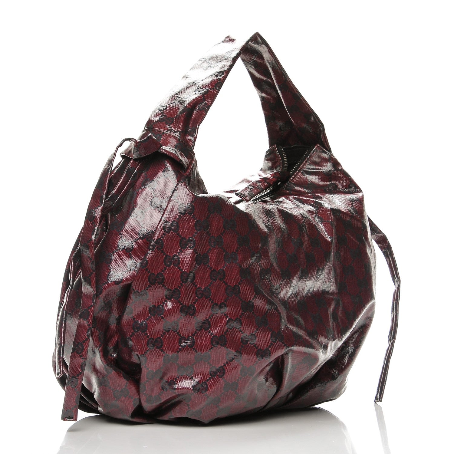 Gucci Crystal Monogram Medium Hysteria Hobo Light Cherry Black 3 of 7