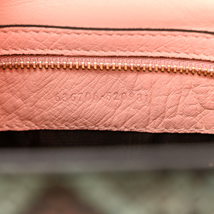 Gucci Snakeskin Ostrich Calfskin Small Jackie 1961 Hobo Pink Multicolor 8 of 12