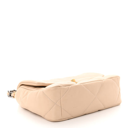 Chanel Lambskin Quilted Medium Chanel 19 Flap Beige 4 of 12