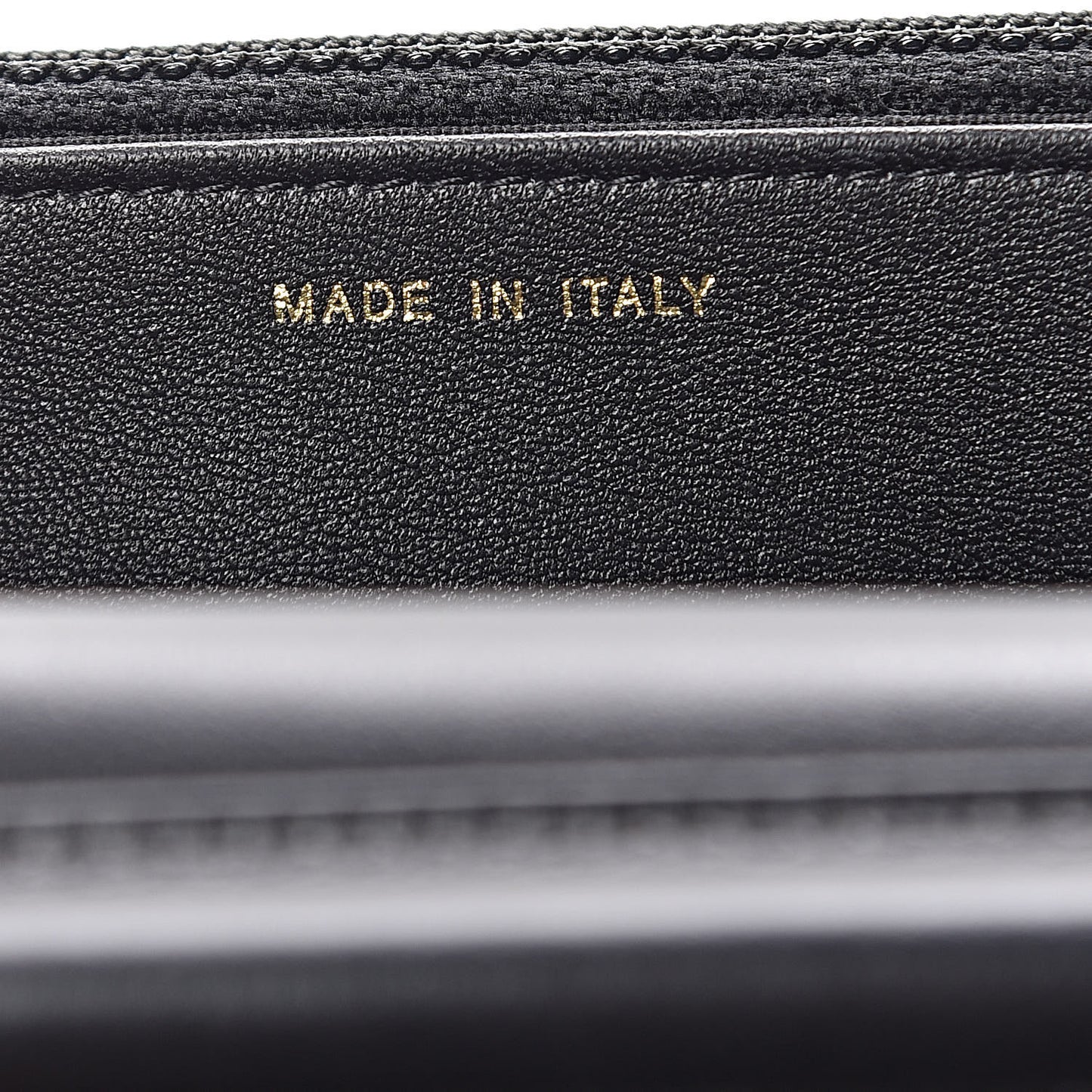 Metallic Goatskin Lambskin Boy Wallet on Chain WOC Black Gold