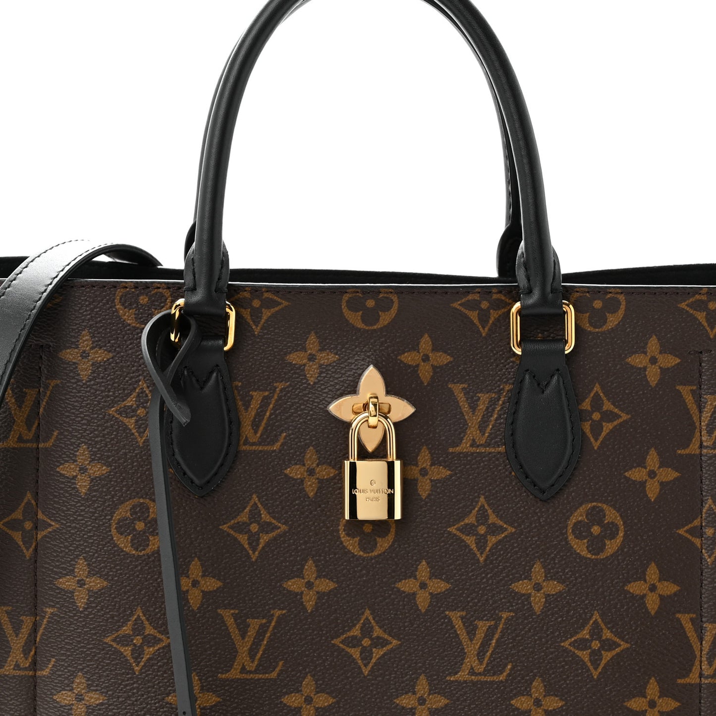 Monogram Flower Tote Black