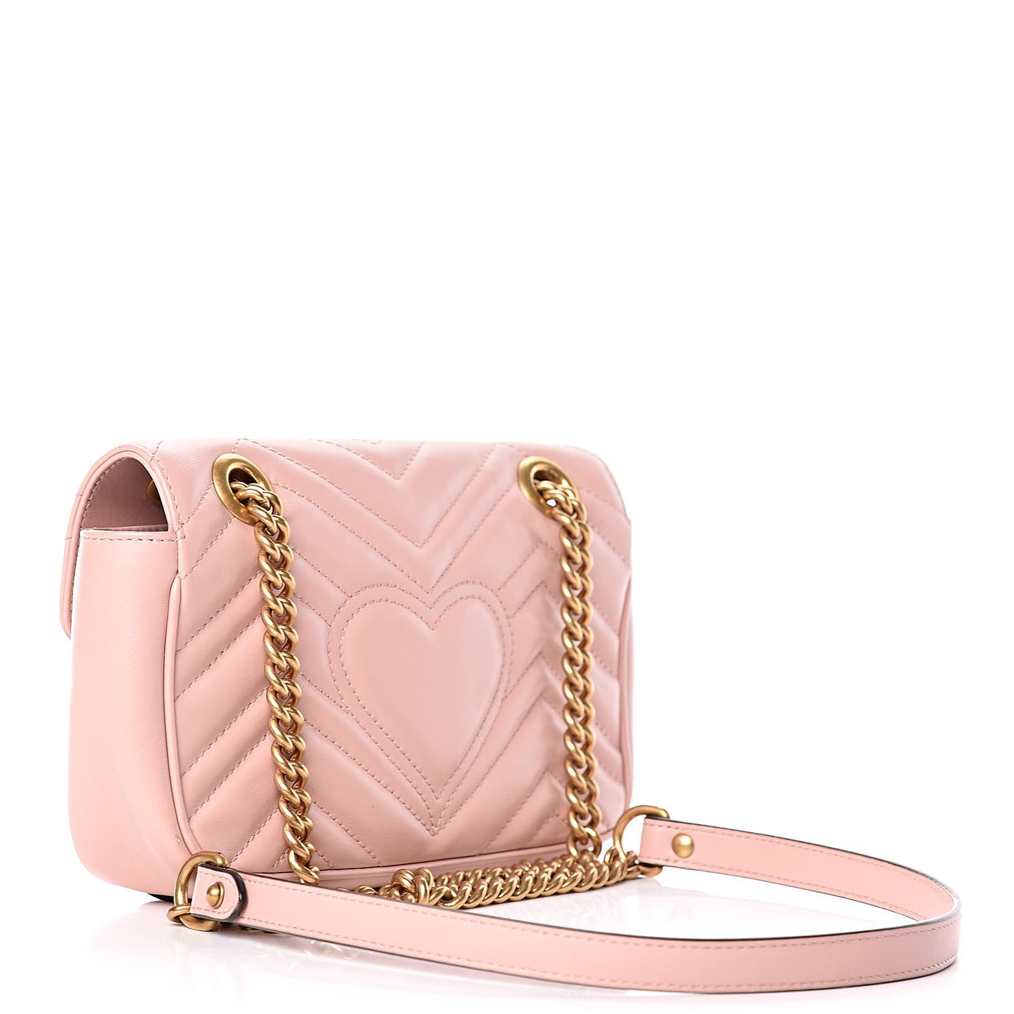 Calfskin Matelasse Mini GG Marmont Shoulder Bag Perfect Pink