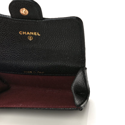 Chanel Caviar Quilted Flap Card Holder Wallet Black 5 of 12