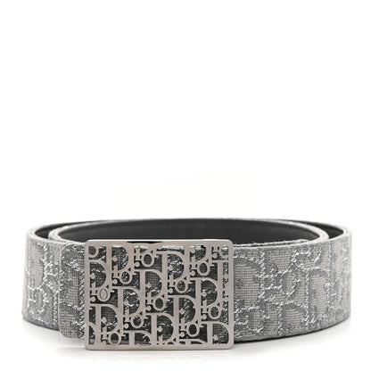 Christian Dior Jacquard Oblique Cosmo Belt 85 34 Grey 1 of 7