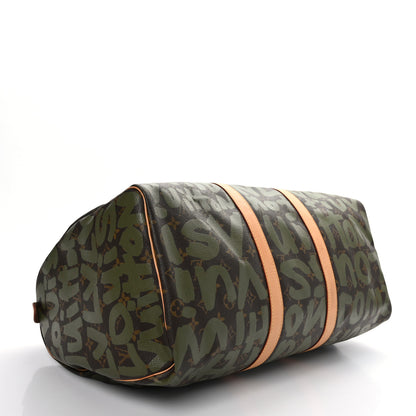 Louis Vuitton Graffiti Keepall 50 Kaki 4 of 11