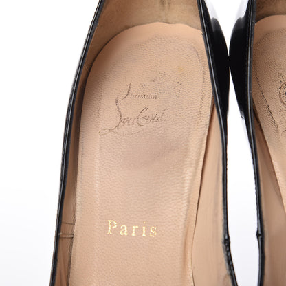 Christian Louboutin Patent Lady Peep 150 Pumps 37.5 Black 8 of 17