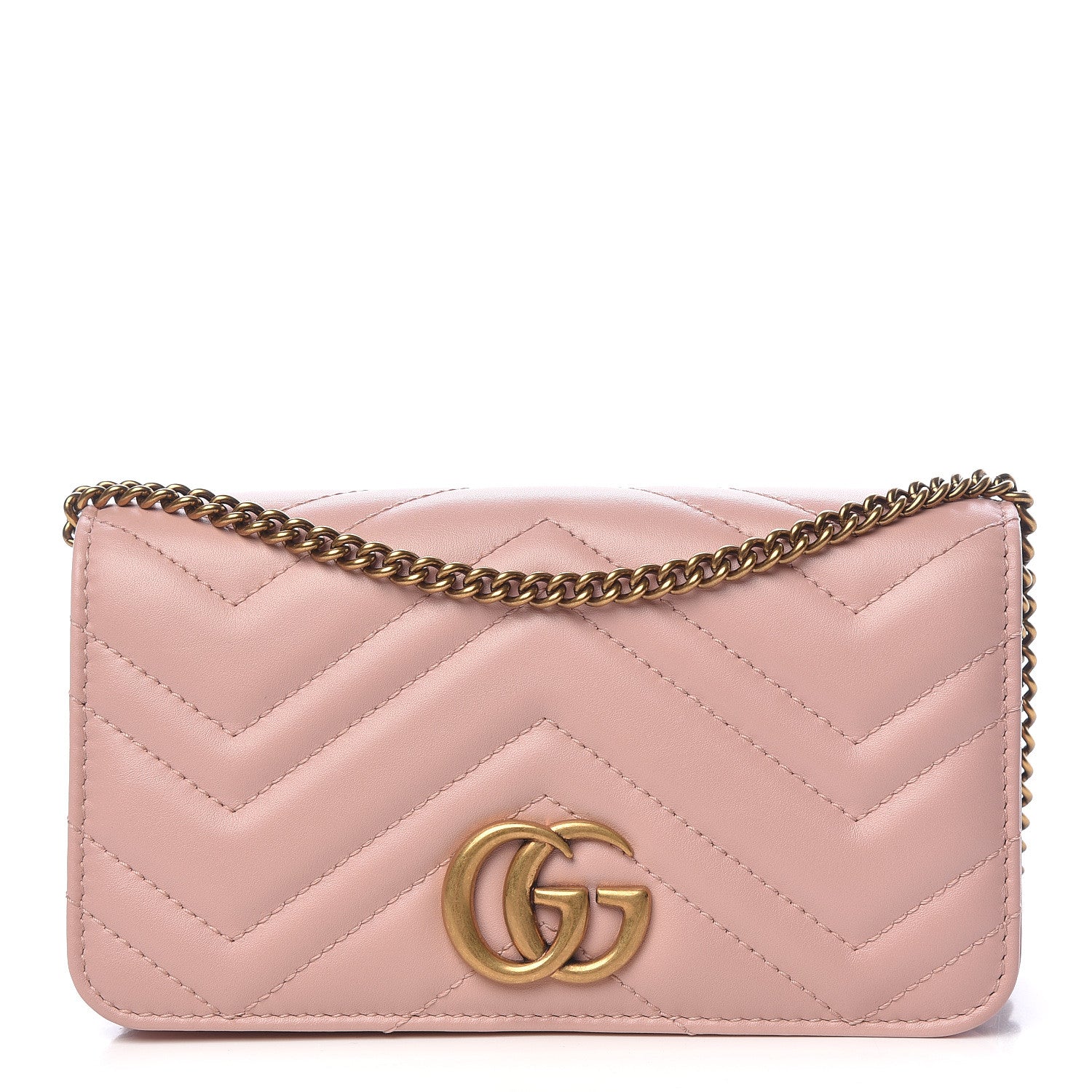 Gucci Calfskin Matelasse GG Marmont Mini Bag Perfect Pink 1 of 10