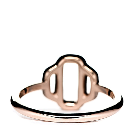 Hermes 18K Rose Gold Diamond Attelage Ring 52 6 2 of 5
