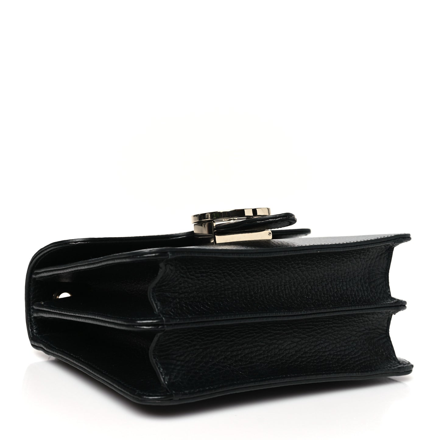 Dollar Calfskin Small Interlocking G Shoulder Bag Black